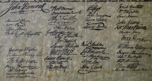 Vintage Declaration of Independance "In Congress July 4 1776" Framed Vellum Copy