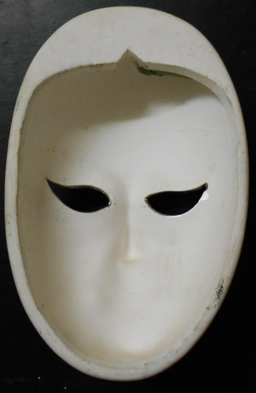 Vintage 70's Ceramic Pottery Glitter Masquerade Wall Mask