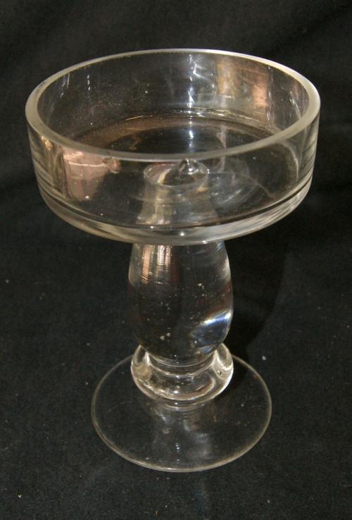 Vintage Large Rimmed Glass Candle Holder