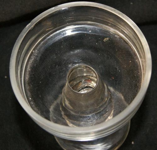 Vintage Large Rimmed Glass Candle Holder