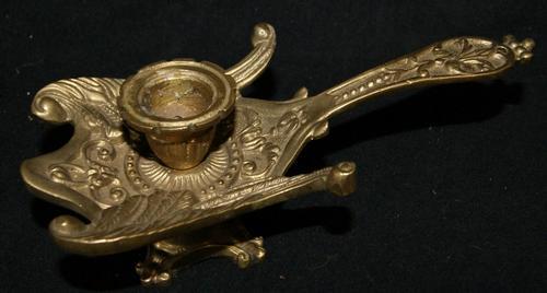 Vintage Solid Brass Handheld Candle Holder