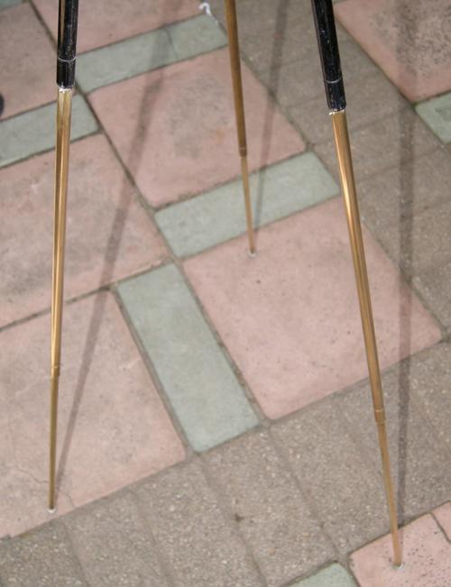 Antique German Nickel Plated Brass Extensions 3 Leg Tripod