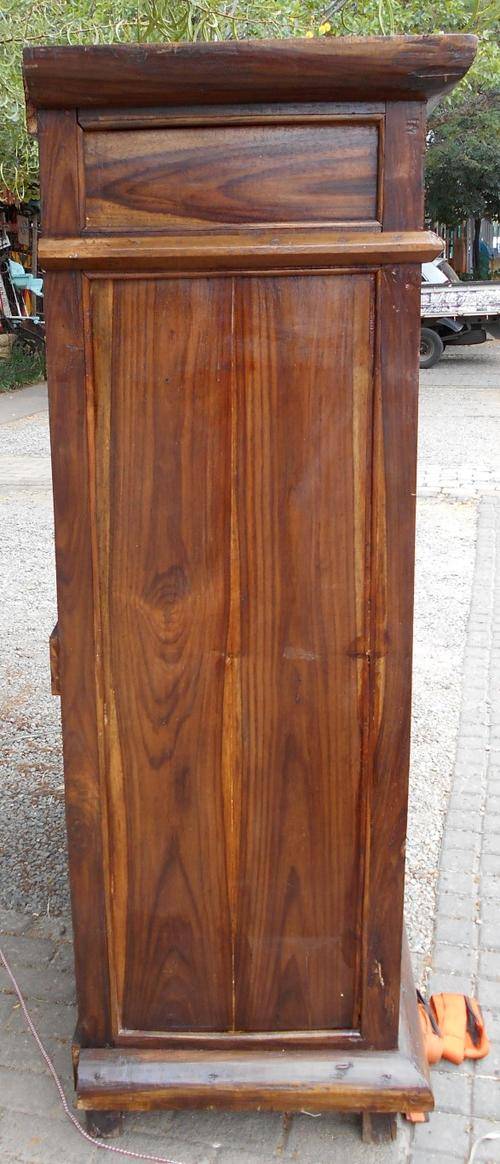 Large Rhodesian Teak Double Door Tall Linen was