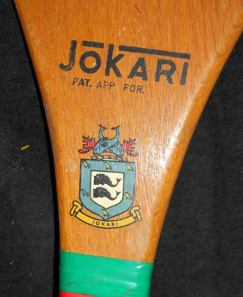 Vintage Retro 1970's Wooden Jokari Paddle Ball Racket