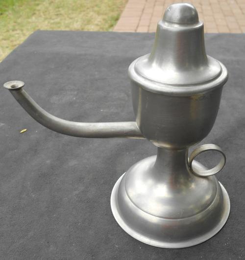Vintage Hand Made Aladdin Tin Oil Lamp