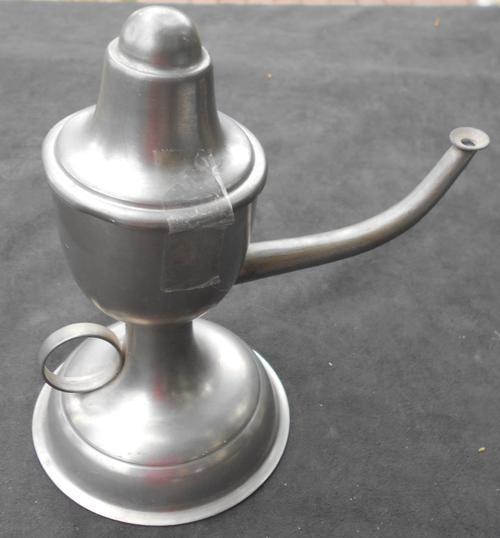 Vintage Hand Made Aladdin Tin Oil Lamp