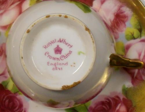 Vintage Royal Albert Crown China Demitasse Coffee Cup, Saucer Duo