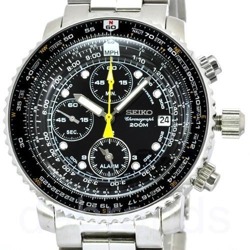 Men's Watches - New SEIKO Aerospace Pilot Gents Chronograph Watch ...