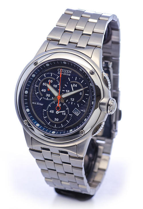 citizen eco drive black and blue