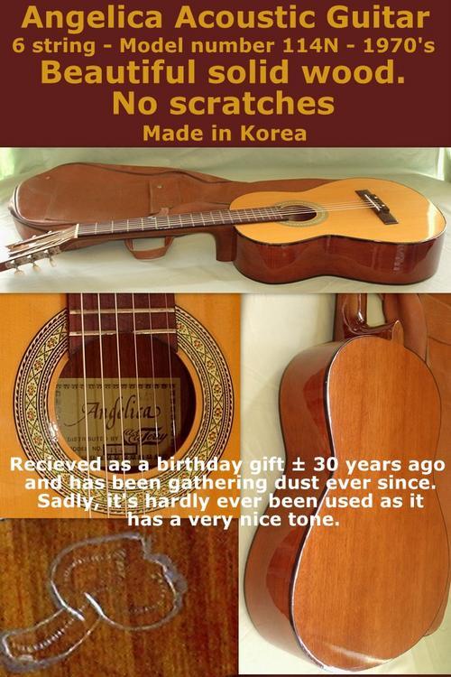 angelica 6 string guitar korea wood 114N vintage