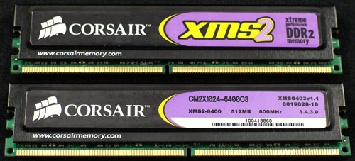 Corsair 1GB DDR2 XMS Memory module (PC2-6400 [800MHz] 5-5-5-18, 1.9V