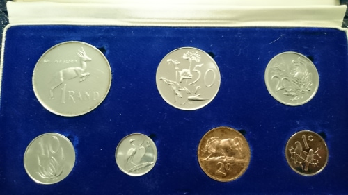 1968 South African Coins R1, 50c, 20c, 10c, 5c, 2c, 1c