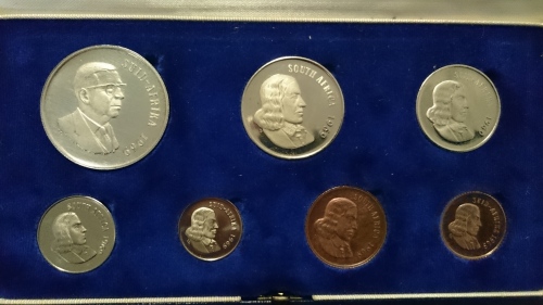 1969 South African Coins R1, 50c, 20c 10c, 5c, 2c, 1c