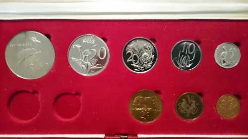 1976 South African Coins R1, 50c, 20c 10c, 5c, 2c, 1c, half cent