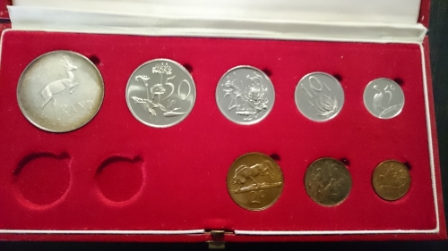 1977 South African Coins R1, 50c, 20c 10c, 5c, 2c, 1c