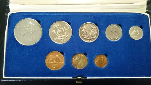1978 South African Coins R1, 50c, 20c 10c, 5c, 2c, 1c, half cent