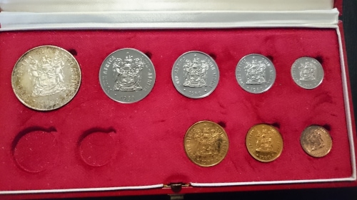 1980 South African Coins R1, 50c, 20c 10c, 5c, 2c, 1c, half cent