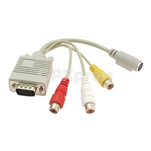 Computer PC VGA Card to S-Video Y TV Display Adapter Cable