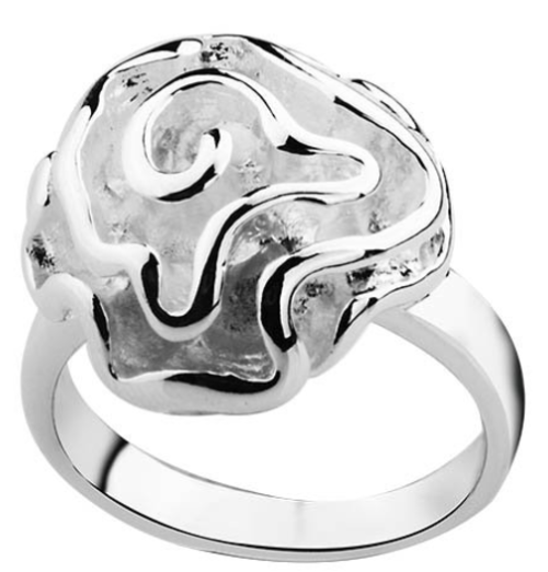 Lovely Silver Rose Ring
