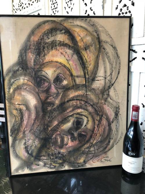 Paintings WOW !! JOE MASEKO (1940 2008) ORIGINAL MIXED MEDIA BY