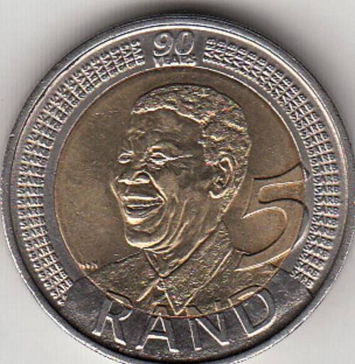 2008 Birthday R5 SA Mandela 90th Birthday 2008 R5 Coin