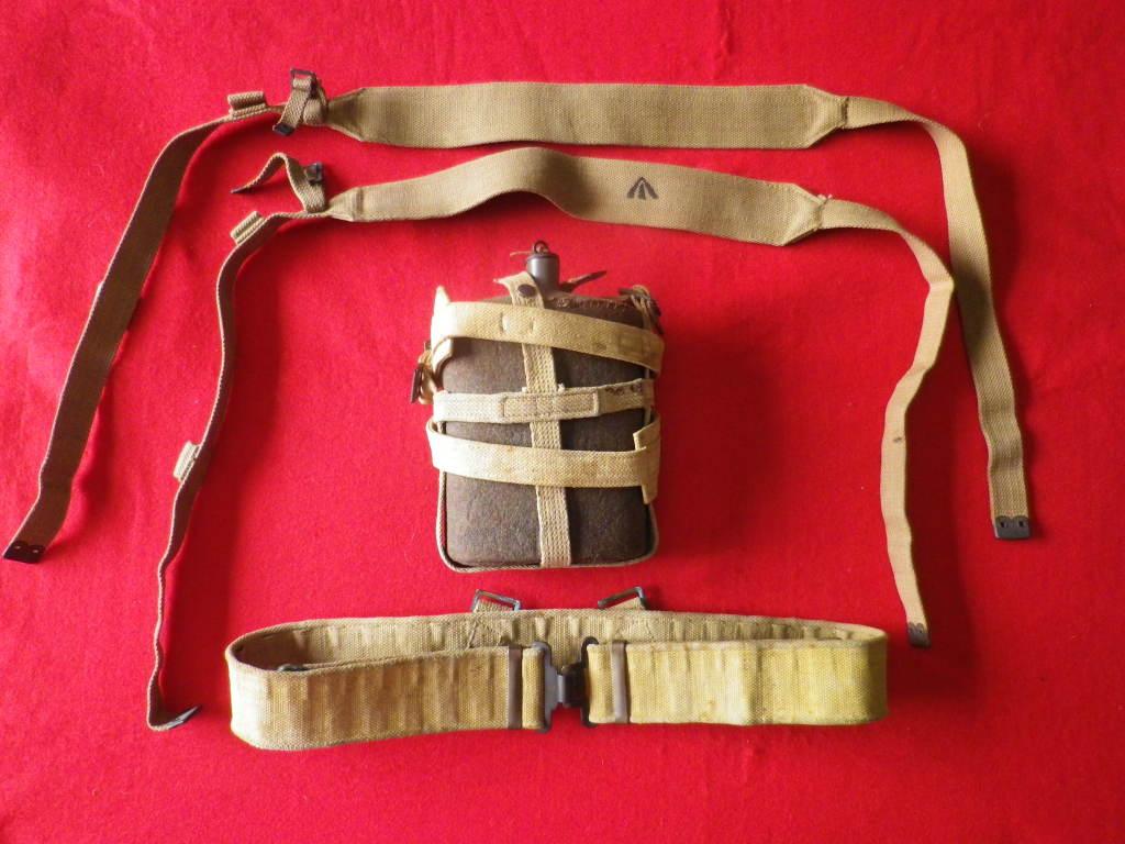 Kit British Armyrhodesia Ww2 P37 Web Belt Cross Straps Water