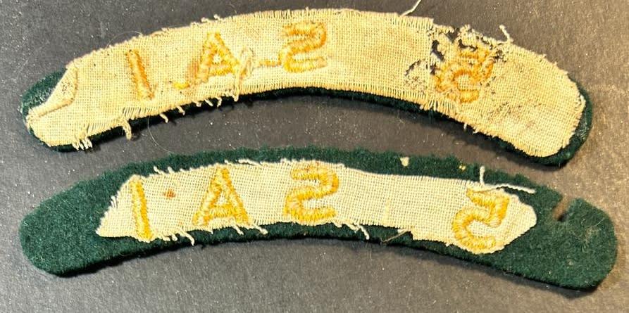 South African Army - Sadf - 5 Sa Infantry Battalion Shoulder Titles Was 