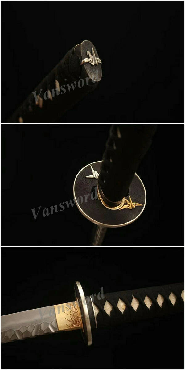 Hunting Knives Handmade Damascus Folded Steel Clay Tempered, Japanese