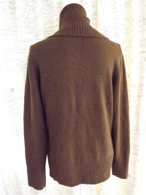 Knitwear LADIES FOSCHINI BROWN POLO NECK JERSEY WITH LONG SLEEVES AND