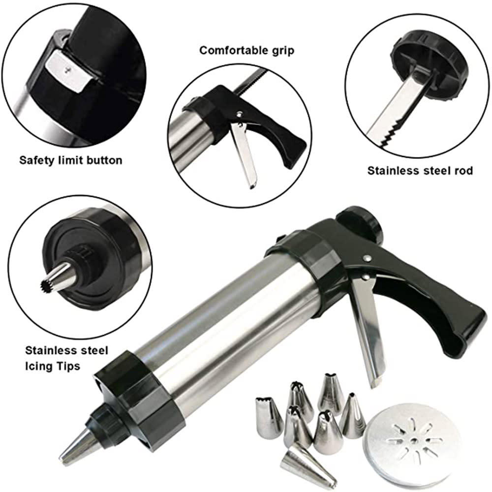 2pcs Puff Nozzle Tip Confectionery Stainless Steel Cake Cupcake Injection Tool