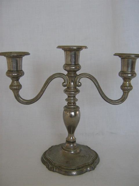 Candlesticks & Candle Snuffers - SILVER PLATED CANDELABRA ( THREE ...