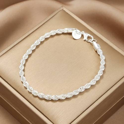 Jewellery Sets SPECIAL 925 Silver Rope Necklace and Bracelet for