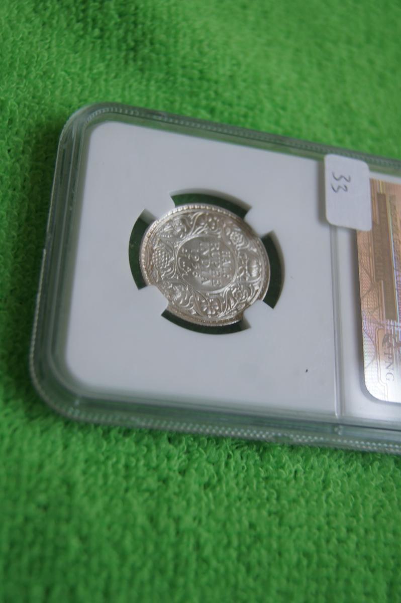 Asia - 1935 (b) India British Colonial Half Rupee - Ngc Ms62 Was Sold 