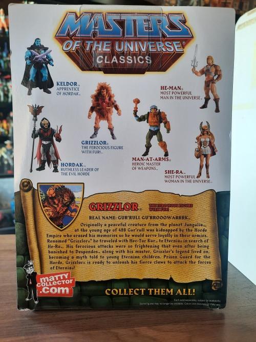 Comic Book - MOTUC GRIZZLOR (MOC) Masters Of The Universe Classics ...