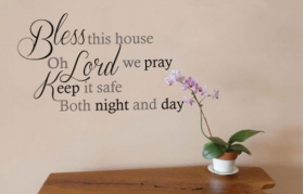 wall;art;decor;bless;house;lord;vinyl;stickers