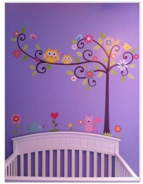 cute tree wall sticker for girls room