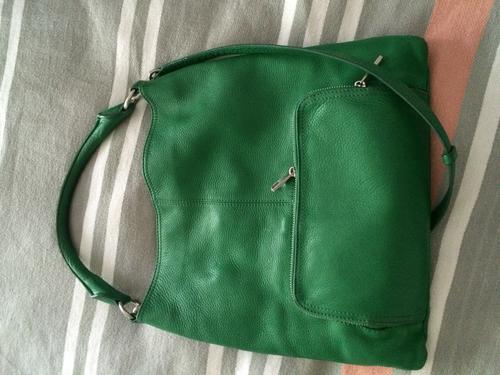 Handbags & Bags - Green ladies Trenery Handbag genuine leather ...