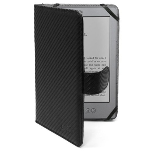 Amazon Kindle Synthetic Leather cover, Black with Tan inside