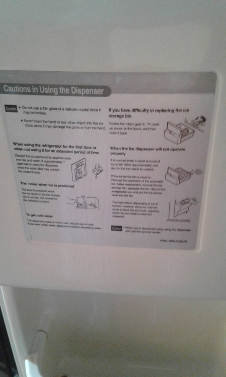 Fridges & Freezers LG double door fridge with ice maker, crusher and