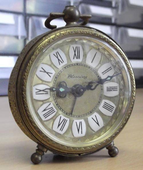 Mantel Clocks Vintage Blessing alarm clock West Germany 1970's