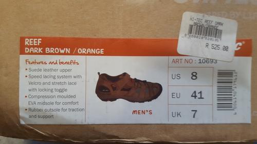 Hi-Tec Reef Dark Brown Orange Mens UK 7