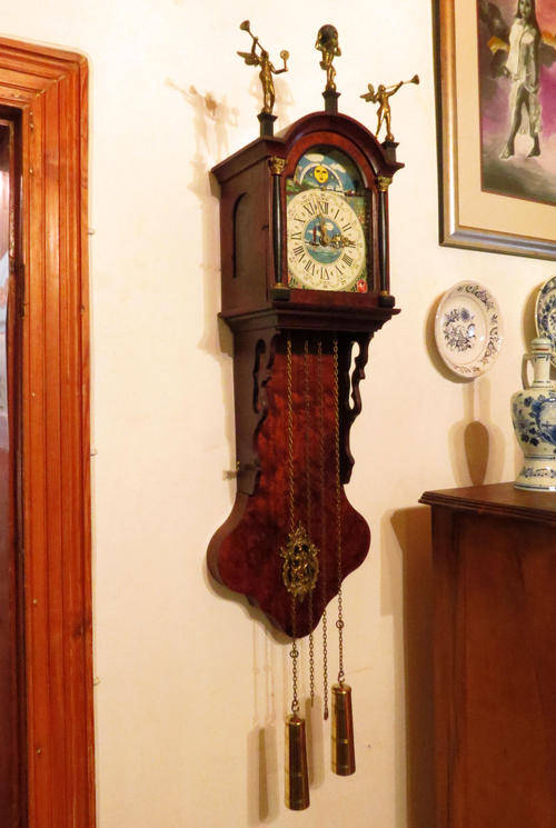 Cuckoo & Wall Clocks Antique Dutch Friesian Notaris Folklore Weight