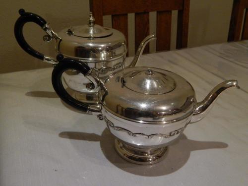 silver plated tea pot