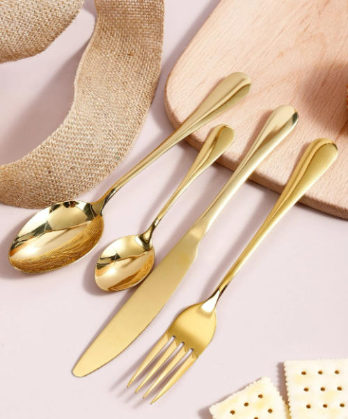 Full Cutlery Sets - Cutlery Set In Case-24 Piece, GOLD. Was Sold For ...