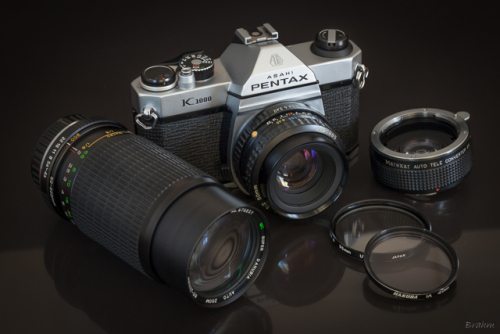 Pentax K1000 35mm film camera kit