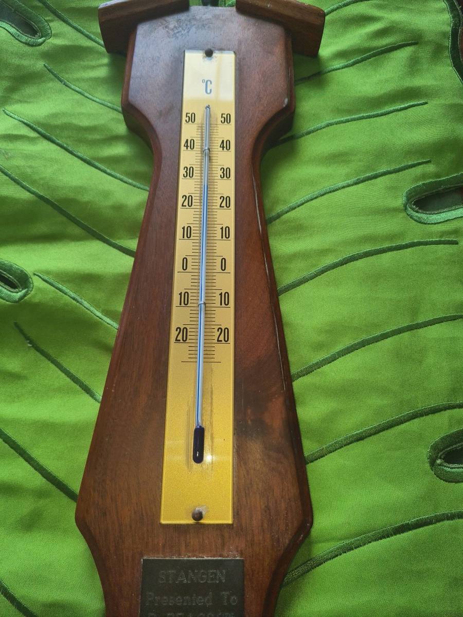 Barometers & Thermometers VINTAGE WEATHER STATION BAROMETER AND