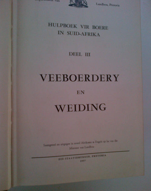 Hulpboek vir Boere in Suid-Afrika Deel I, II, III (1957)
