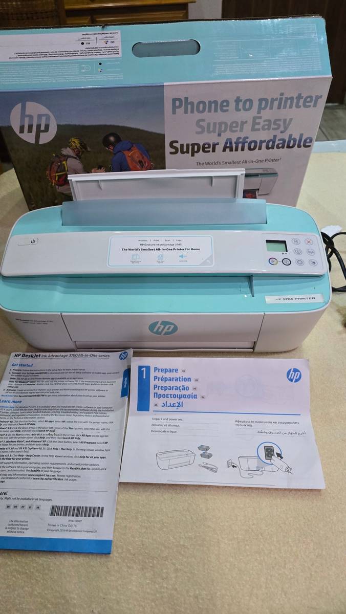 Printers HP PHONE TO PRINTER(WORLDS SMALLEST ALL IN ONE PRINTER)UNWANTED GIFTWIRELESS for