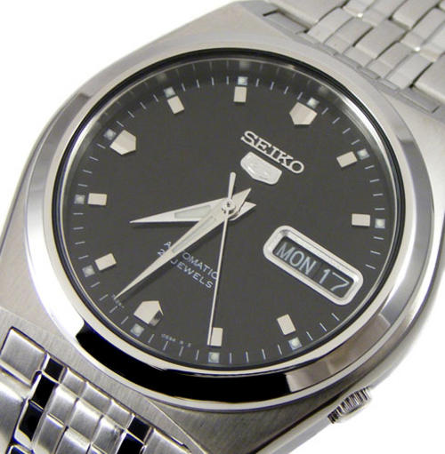 Men's Watches - SEIKO 5 Globe Grid Dial 21 Jewel Automatic Day/Date ...