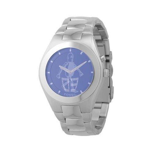 fossil watch with digital seconds